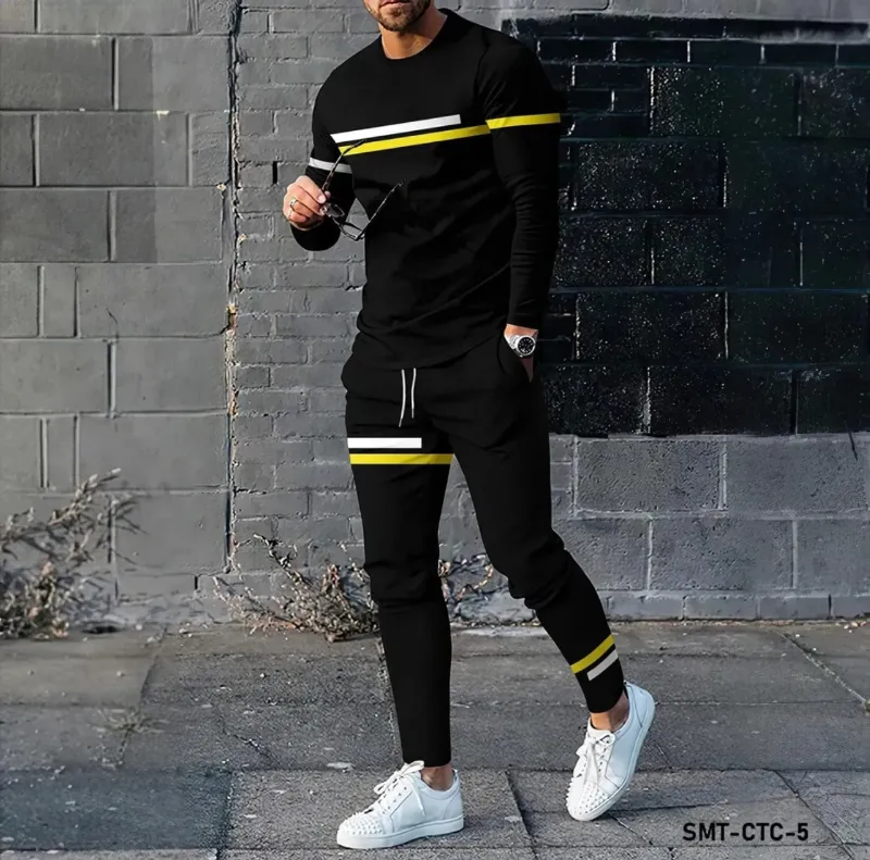 Men's Full Sleeve Mesh Jersey T-Shirt and Trouser Combo, 150 GSM