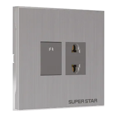 Super Star Silver Line 2 Pin Socket With Switch