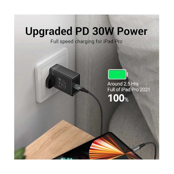 Vention FAIB0-UK 1-Port USB Type-C 30W Black Charger
