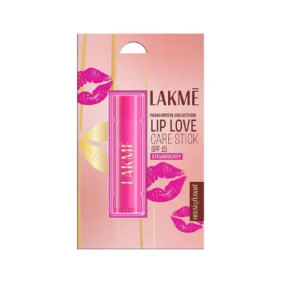 Lakme Lip Love Care Stick SPF15 Strawberry 4.5gm (India)