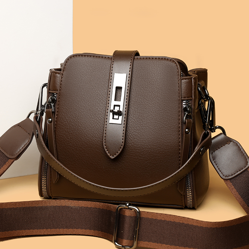 High-quality Messenger Bags For Women Luxury Crossbody Shoulder Bags Female(Coffee)