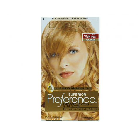 L'Oreal Paris Superior Preference Hair Color - 9 GR Light Reddish Blonde (Belgium)
