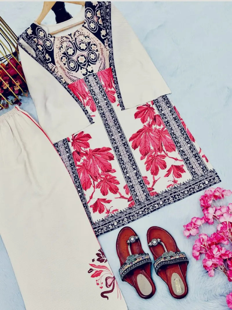 Dubai Silk Digital Print Two Piece for Women, 4 Colours