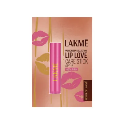 Lakme Lip Love Care Stick SPF15 Insta Pink 4.5gm (India)