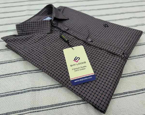 Men's Cotton full Sleeve Check Shirt