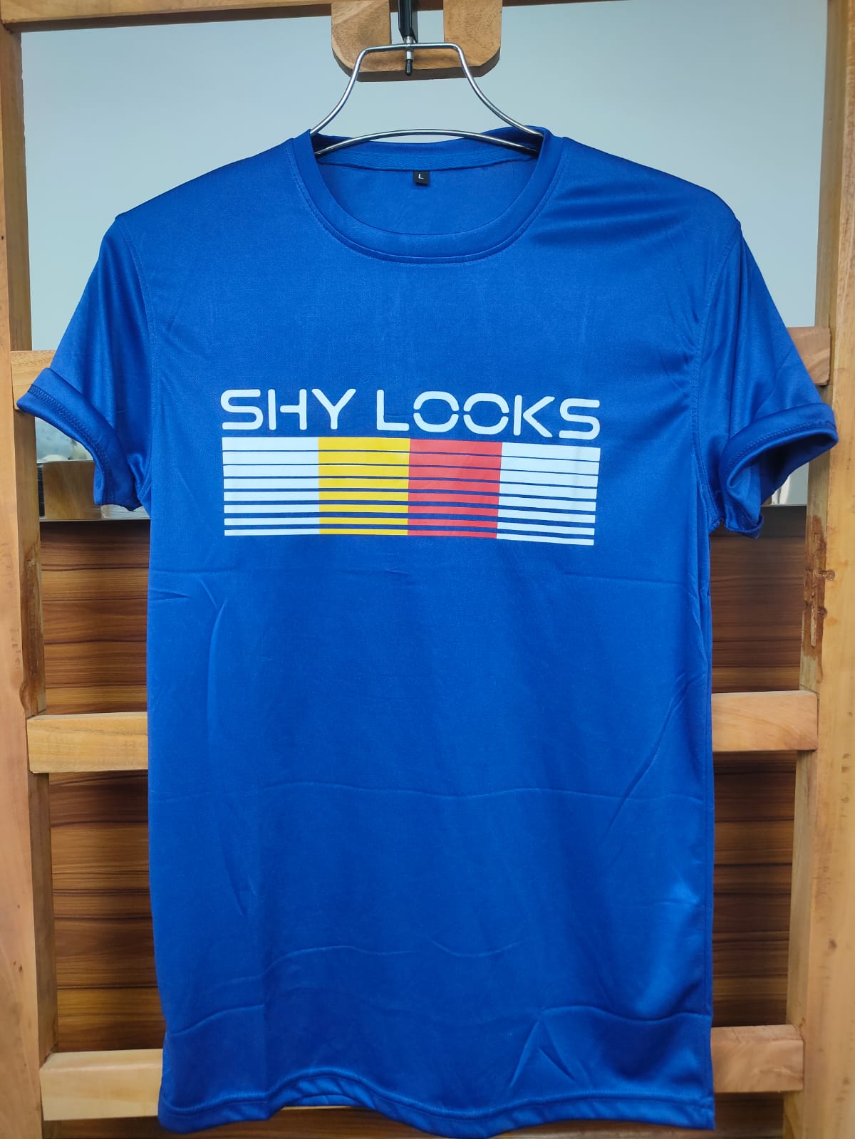 Men's Striped T-Shirt with All-Over Rubber Print, 160-170 GSM