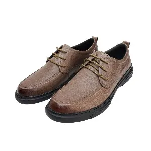 24090-Grey Formal Genuine Cow Leather Oxford Formal shoes for men