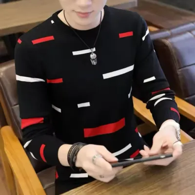 Men's 200 GSM Thick Cotton Full Sleeve T-Shirt, 6 Colours