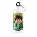 Customizable 500ml White Aluminum Water Bottle – Lightweight Glossy Finish Personalized Sports Bottle with Carton Box