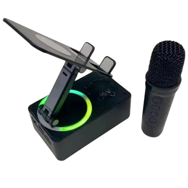 K98 Rotating Foldable Cell Phone Stand with Bluetooth Speaker