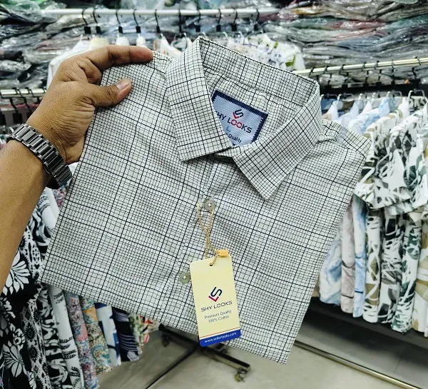 Men's Slim Fit Pure Cotton Check Shirt, Full Sleeve, 6 Colours