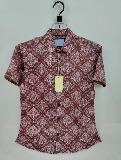 Men's Slim Fit Half Sleeve Shirt in Spandex Cotton, 6 Colours