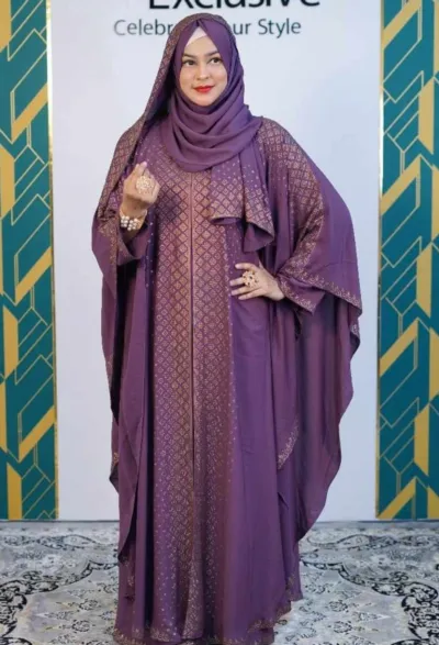 Arabia Full Borka with Stone Work, Lengths 52 to 56