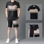 Men's Jersey T-Shirt and Half Pants Combo, 160 GSM, 3 Colours