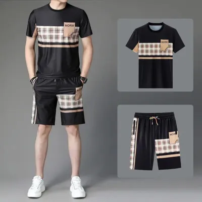 Men's Jersey T-Shirt and Half Pants Combo, 160 GSM, 3 Colours