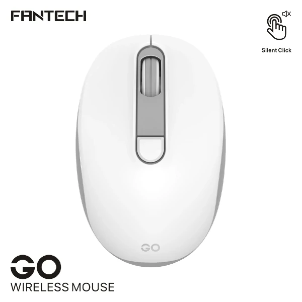 Fantech Go W192 White Silent Wireless Mouse – White Color