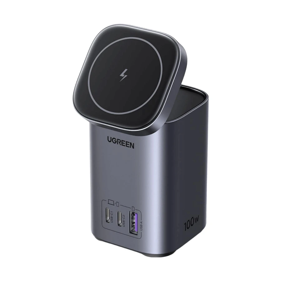 UGREEN CD342 100W GaN USB-C & USB-A Charger with MagSafe, Space Gray