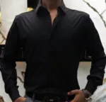 Premium China Micro Stig Shirt (Formal / Casual) (Black)
