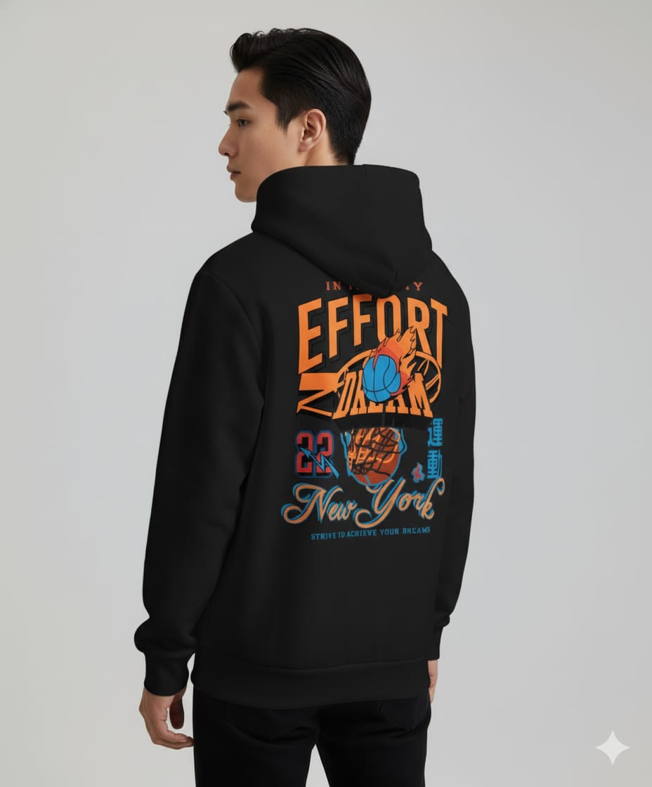 Men's and Women's Pure Cotton Drop Shoulder Hoodie, 280 GSM