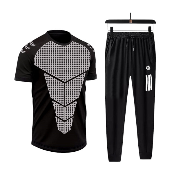 Premium Quality Stylist Printed Half Sleeve T-Shirt & Full pant ( Set )for Men