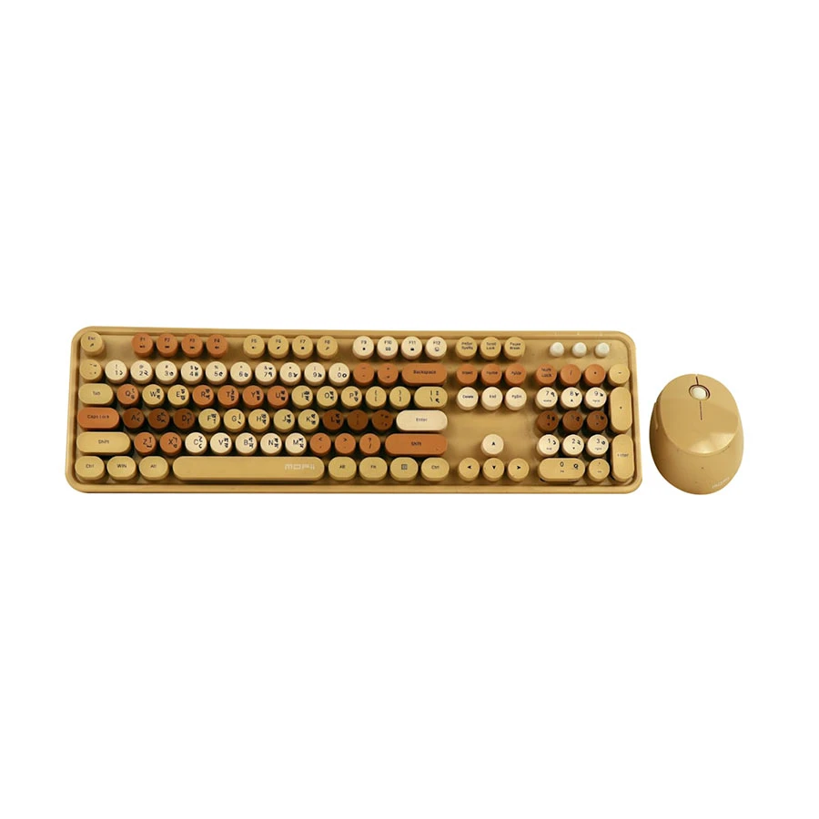MOFII Sweet Mixed Milk Tea Wireless Keyboard & Mouse with Bangla
