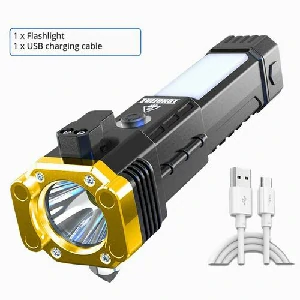 Portable Rechargeable Torch LED Flashlight With Power bank