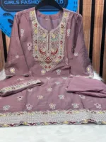 Readymade Crepe Chinon Georgette Three Piece with Tassel Orna