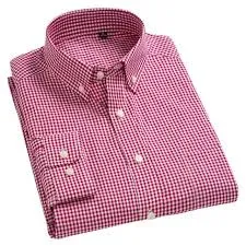 Men's Pure Cotton Office Check Shirt, Collar 15.5 to 16.5