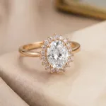 Luminous Embrace  Brilliant Center Stone with Twisted Band Womens Ring