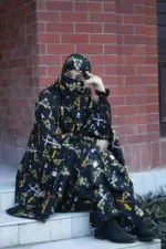 Women's Linen Khimar Set with Niqab and Palazzo