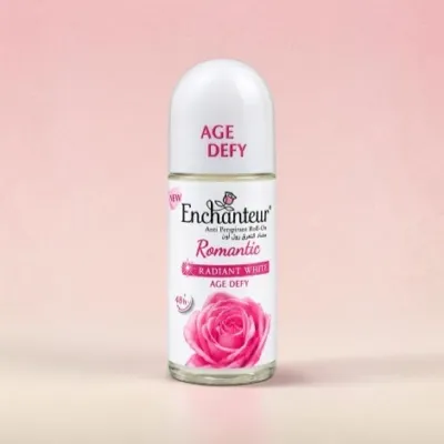 Enchanteur Romantic Radiant White Age Defy Anti Perspirant Roll On 50ml (Vietnam)