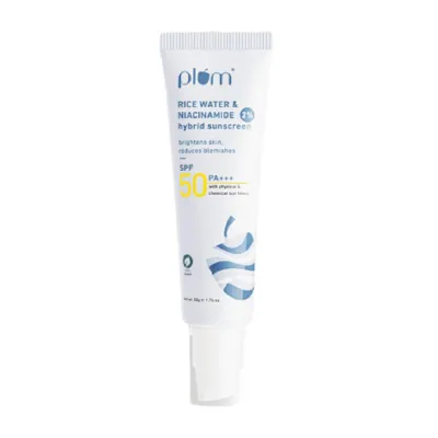 Plum Rice Water & Niacinamide 2% Hybrid Sunscreen SPF 50 PA+++ 50g (Korea)