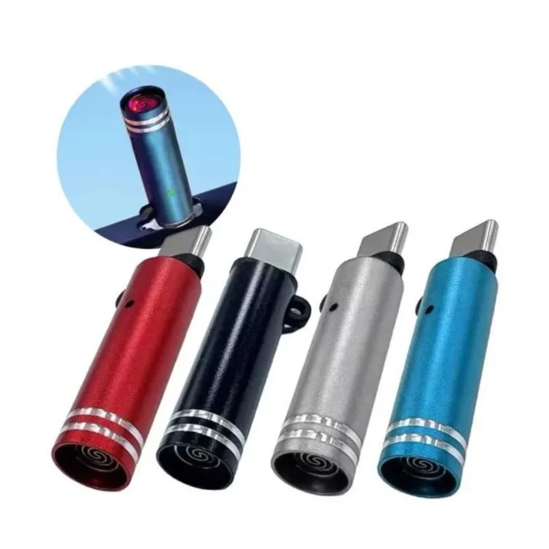 USB-C Mini Flameless Lighter – Tungsten Wire, Blow-to-Ignite, Windproof