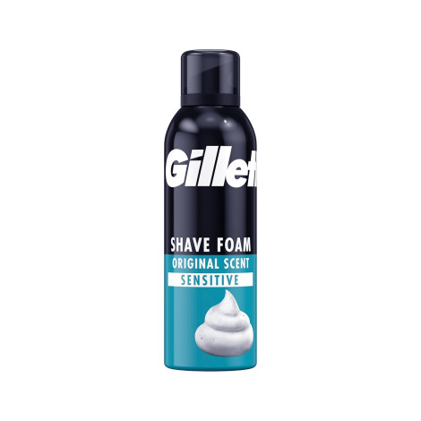 Gillette Original Scent Sensitive Shave Foam  Scented 200ml (UK)