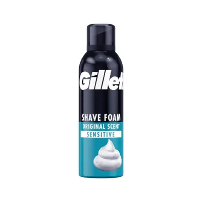 Gillette Original Scent Sensitive Shave Foam  Scented 200ml (UK)