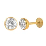 Elegant Gold Plated Crystal Nose Pin