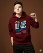 Unisex Drop Shoulder Hoodie, Pure Cotton 280 GSM, DTF Print