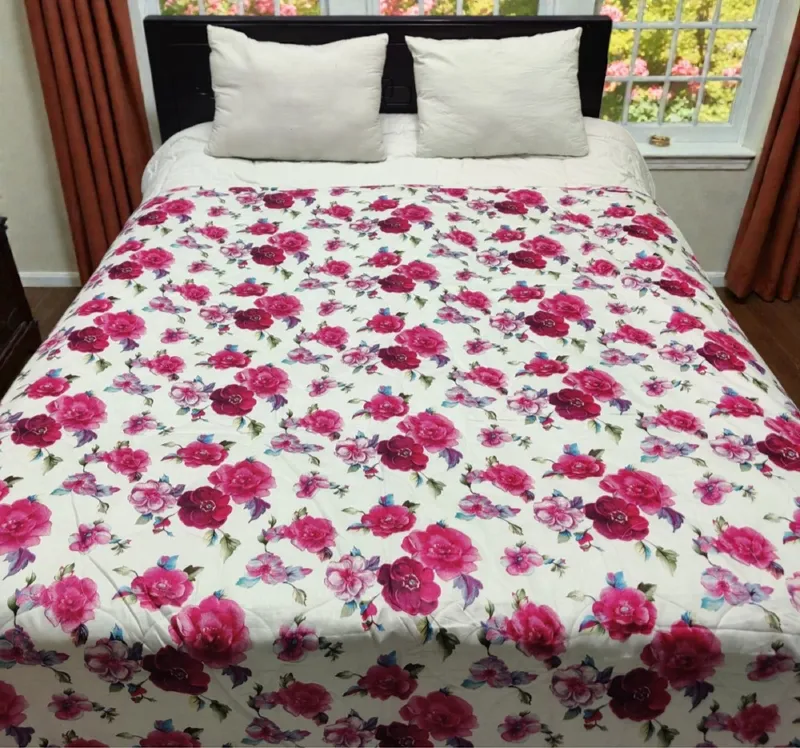 Pure Cotton Twill AC Katha, 7.5 x 7 Feet