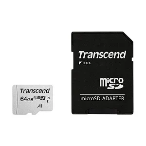 Transcend 64GB Micro SD UHS-I U1 Memory Card with Adapter