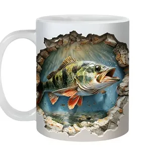 3D Fish In Water Design Mug