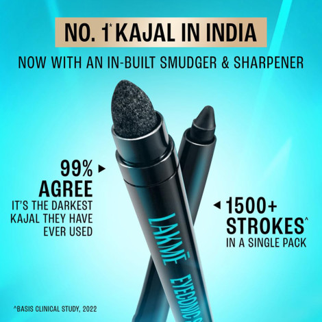 Lakeme 9to5 Eyeconic Smokey Kajal - Black (India)