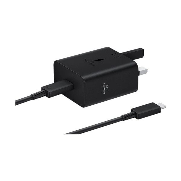 Samsung T4511 45W USB-C Black Charger With Cable (3 Pin, UK)