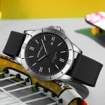 Crrju New 5025 Men's & Ladies' Waterproof Watch (black)