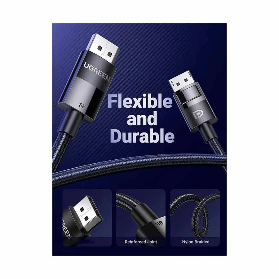 UGREEN DP114 80393 DisplayPort Male to Male Cable 3 Meter Black