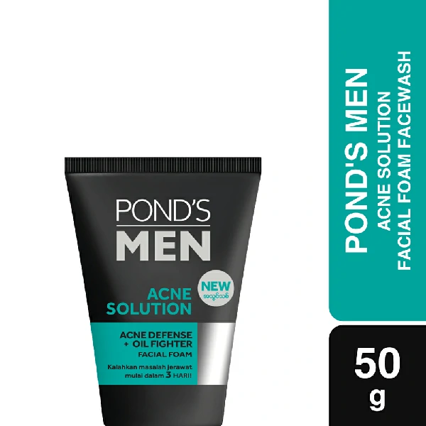 Pond's Men Facewash Acne Solution Facial Foam 50g