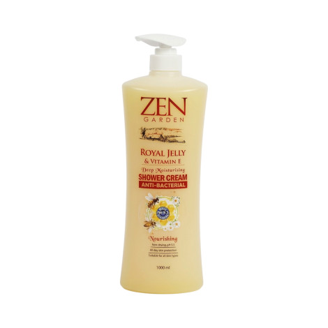 Zen Garden Royal Jelly & Vitamin E Deep Moisturising Nourishing Shower Cream 1000ml (Malaysia)