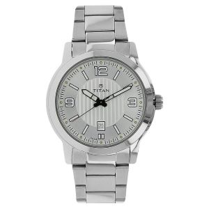 Titan 1730SM01 Silver Dial Stainless Steel Strap Watch