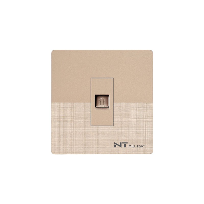 NT Chrome Golden Telephone Socket