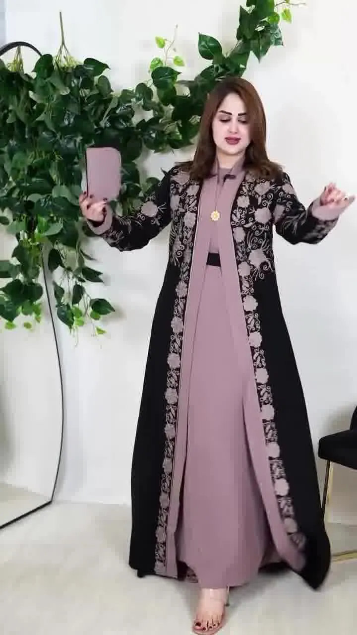 Abaya Koti Borka Dress, Full Embroidery