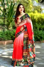 Chanduri Soft Silk Saree with Stone Work and Digital Print